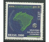 C2275 BRASIL 500 ANOS 2000 SISTEMA BRAZIL TRADENET 10.362  Novo - COM GOMA 